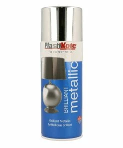 Flash Sale 🔥 PlastiKote Silver Brilliant Metallic Spray Paint 400ml 💯