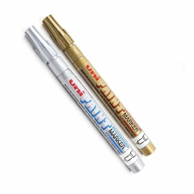 Deals π Uni Paint Silver And Gold Bullet Tip Permanent Marker 2 Pack π