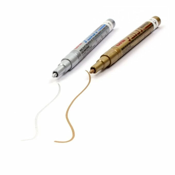 Deals π Uni Paint Silver And Gold Bullet Tip Permanent Marker 2 Pack π - Image 2