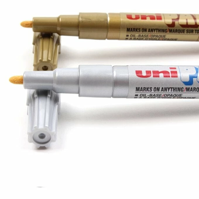 Deals π Uni Paint Silver And Gold Bullet Tip Permanent Marker 2 Pack π - Image 3
