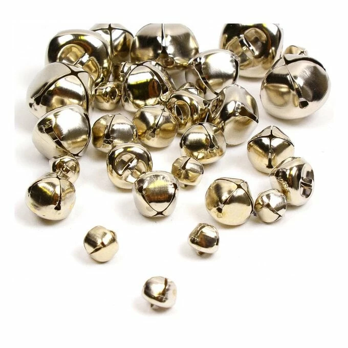 Wholesale ⌛ Hobbycraft Gold Jingle Bells 30 Pack 👏 2 Wholesale ⌛ Hobbycraft Gold Jingle Bells 30 Pack 👏