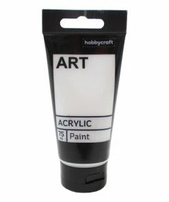Best Sale ⭐ Hobbycraft Titanium White Art Acrylic Paint 75ml 🥰