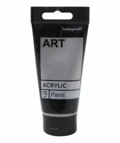 Outlet 😍 Hobbycraft Silver Art Acrylic Paint 75ml 👏