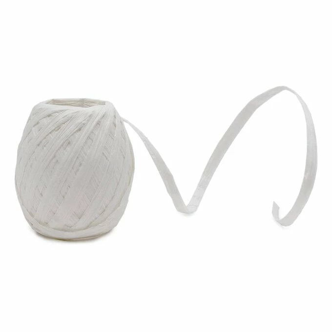 Outlet 🌟 Hobbycraft Raffia White Ribbon Reel 30 M 🎁 2 Outlet 🌟 Hobbycraft Raffia White Ribbon Reel 30 M 🎁