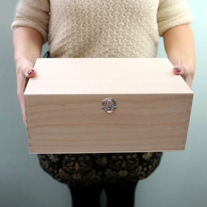 Hot Sale ✨ Hobbycraft Wooden Storage Box 30cm X 20cm X 13cm ✨ 10 Hot Sale ✨ Hobbycraft Wooden Storage Box 30cm X 20cm X 13cm ✨ - Image 8