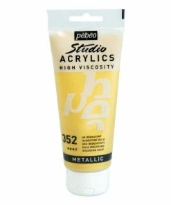 Cheapest 🎉 Pebeo Iridescent Gold Studio Acrylic Paint 100ml ⌛