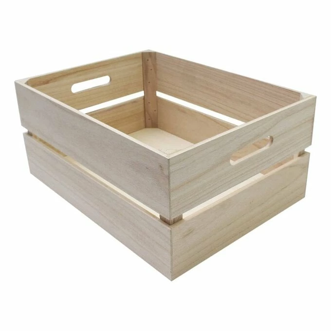 Outlet ⭐ Hobbycraft Wooden Crate 40cm X 30cm X 18cm 🛒 3 Outlet ⭐ Hobbycraft Wooden Crate 40cm X 30cm X 18cm 🛒