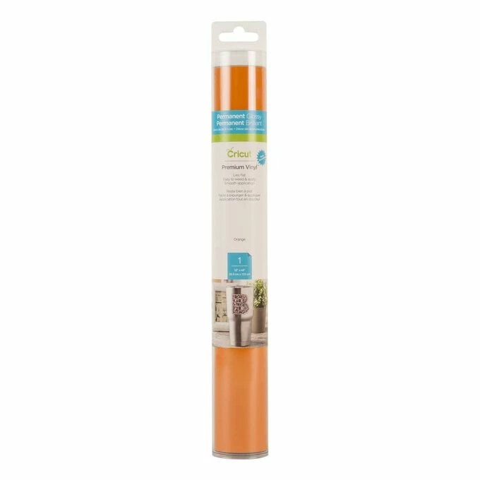 New ❤️ Cricut Orange Permanent Gloss Vinyl 12 X 48 Inches 🎁 3 New ❤️ Cricut Orange Permanent Gloss Vinyl 12 X 48 Inches 🎁