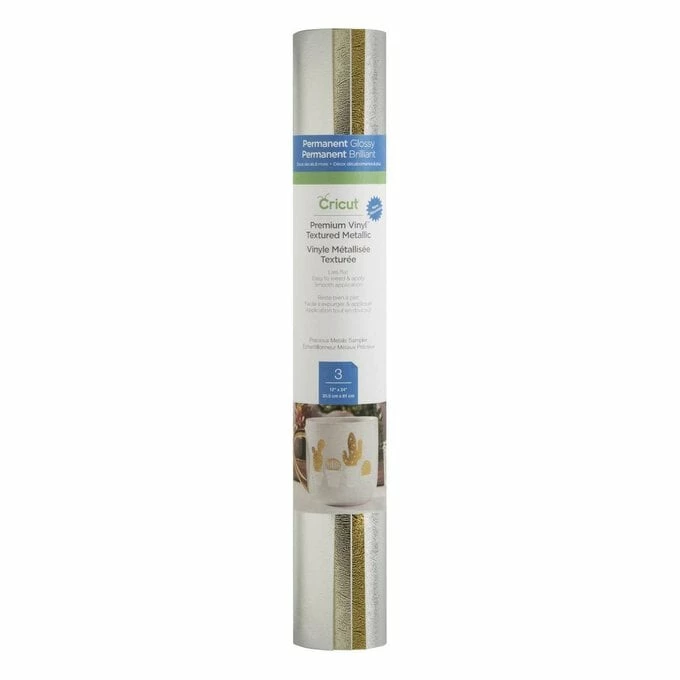 Outlet ๐งจ Cricut Precious Metallic Textured Permanent Vinyl 12 X 24 Inches 3 Pack ๐ 3 Outlet ๐งจ Cricut Precious Metallic Textured Permanent Vinyl 12 X 24 Inches 3 Pack ๐