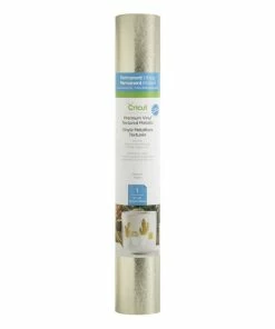 Flash Sale ⌛ Cricut Textured Metallic Platinum Permanent Gloss Vinyl 12 X 48 Inches 🔔