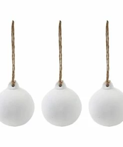Discount 🌟 Hobbycraft Ceramic Baubles With Jute 3 Pack ⭐