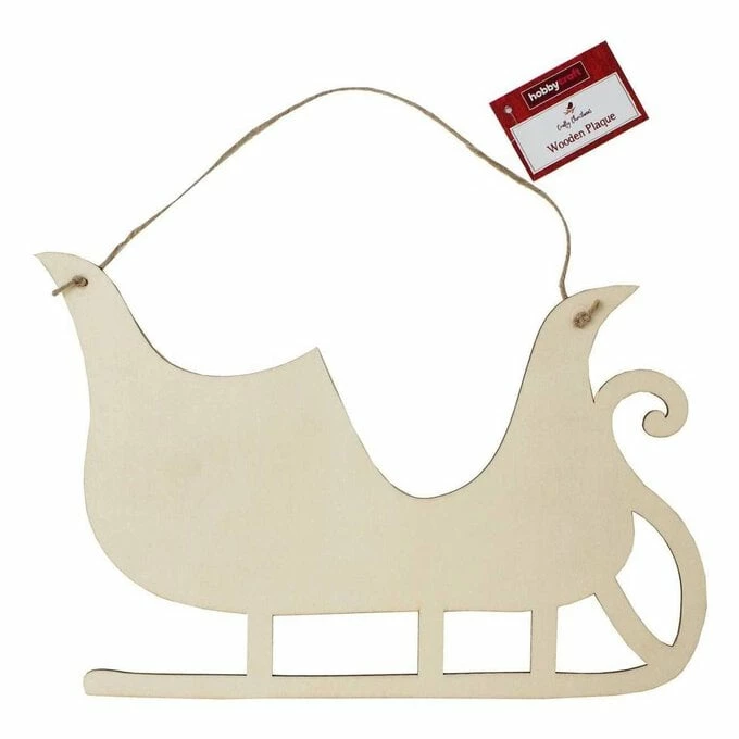 Flash Sale 🌟 Hobbycraft Hanging Wooden 🎁 Christmas Sleigh Plaque 30cm ❤️ 3 Flash Sale 🌟 Hobbycraft Hanging Wooden 🎁 Christmas Sleigh Plaque 30cm ❤️