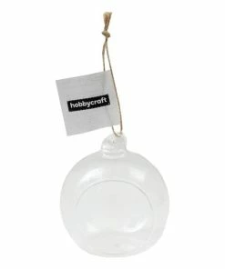 Wholesale 👍 Hobbycraft Round Fillable Glass Bauble 8cm 🥰