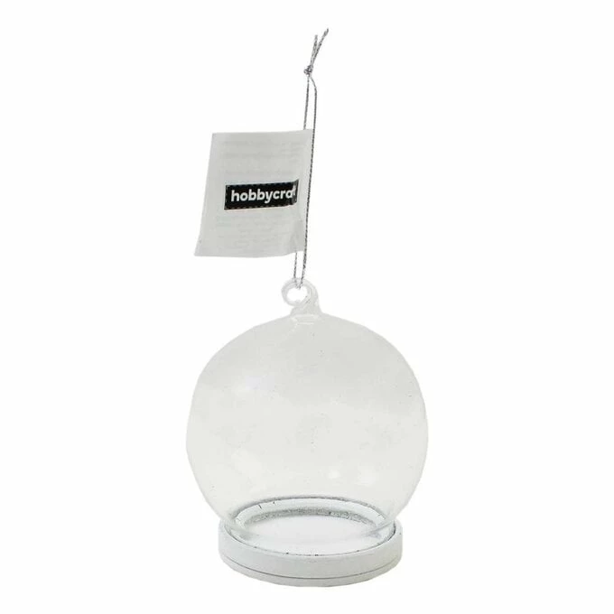 Buy π Hobbycraft Fillable Glass Hanging Snow Globe 8cm π 2 Buy π Hobbycraft Fillable Glass Hanging Snow Globe 8cm π