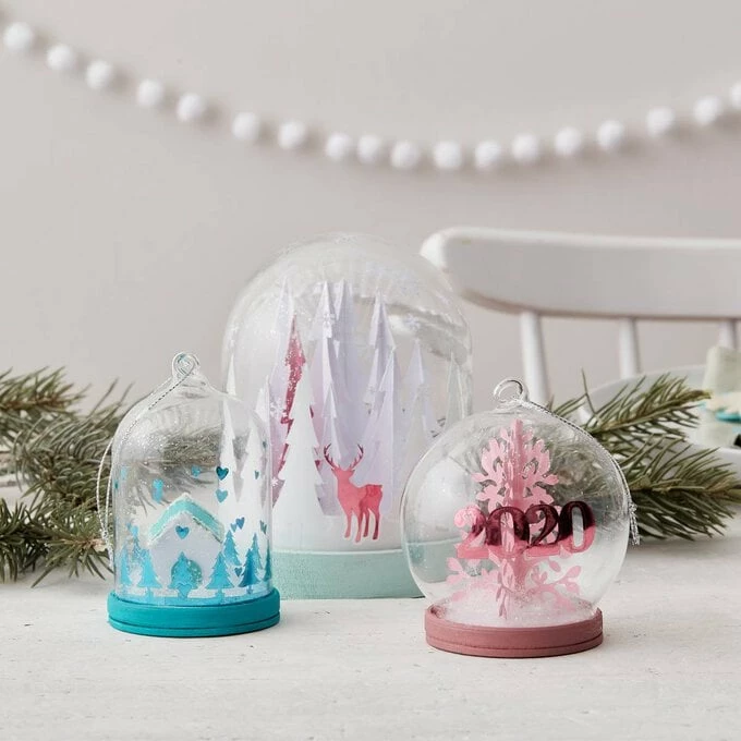 Buy π Hobbycraft Fillable Glass Hanging Snow Globe 8cm π 3 Buy π Hobbycraft Fillable Glass Hanging Snow Globe 8cm π - Image 2
