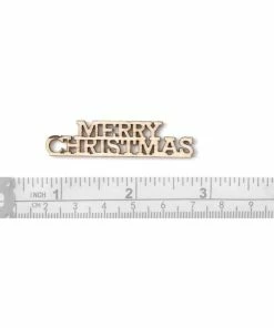 Alternative view of Best Sale 😉 Hobbycraft Merry ❄ Christmas Sans Serif Wooden Toppers 10 Pack ✔️