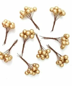 Best deal 🔔 Hobbycraft Gold Berry Picks 81 Pieces ✨