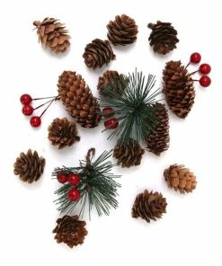 Discount 😍 Hobbycraft Pine And Red Berry Wreath Accessories 145g 🎁