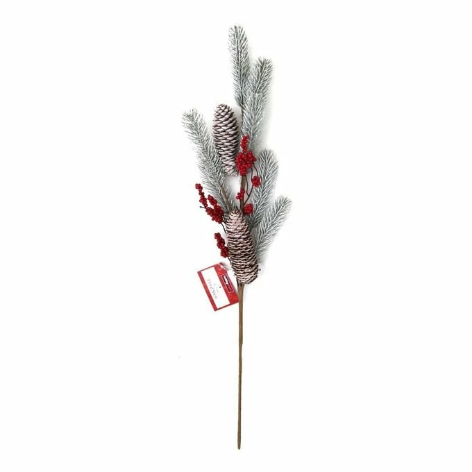 New ๐ Hobbycraft Pine Cone And Berry Stem 68cm ๐ 3 New ๐ Hobbycraft Pine Cone And Berry Stem 68cm ๐