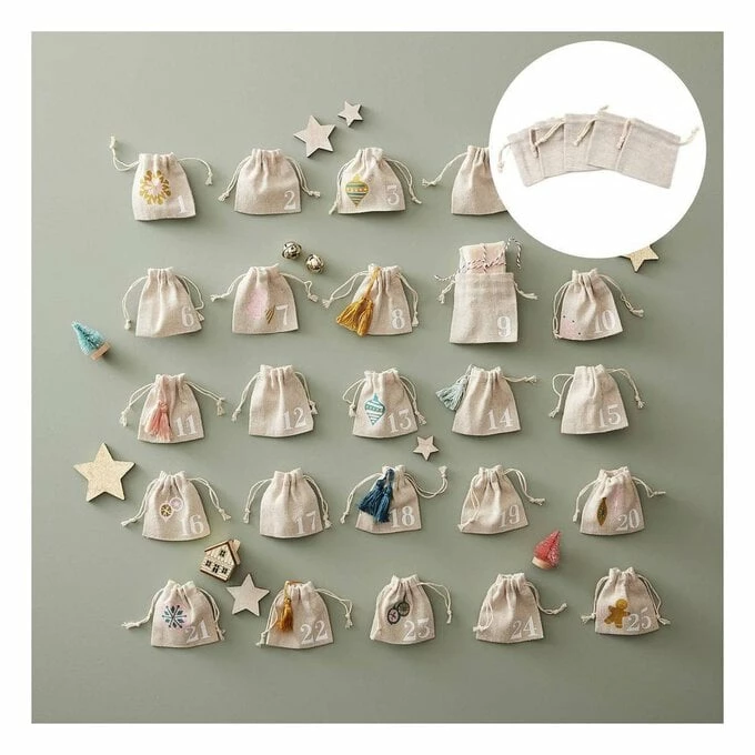 Best reviews of 👍 Hobbycraft Linen Drawstring Bags 5 Pack ✔️