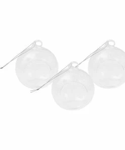 Coupon 🔥 Hobbycraft Round Flat Fillable Glass Bauble 8cm 3 Pack 😉