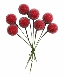 Cheap ๐ฅฐ Hobbycraft Frosted Red Berry Picks 8 Pieces ๐