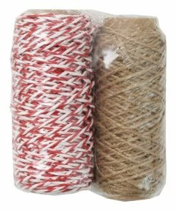 Alternative view of Wholesale 👍 Hobbycraft Red And Natural Twine 20m 2 Pack ✨