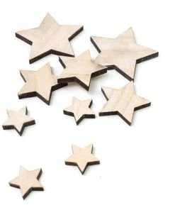 Deals 😀 Hobbycraft Wooden Star Shapes 21 Pack 🛒