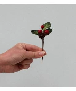 Alternative view of Outlet 🛒 Hobbycraft Mini Red Berry Picks 10cm 3 Pack 😉