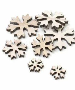 Best deal 🧨 Hobbycraft Wooden Snowflake Shapes 21 Pack 💯