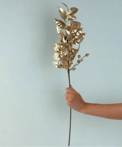 Top 10 🛒 Hobbycraft Gold Leaf And Berry Stem 70cm ⌛ -Hobbycraft Shop 653815 1000 3 gold leaf and berry stem 70cm