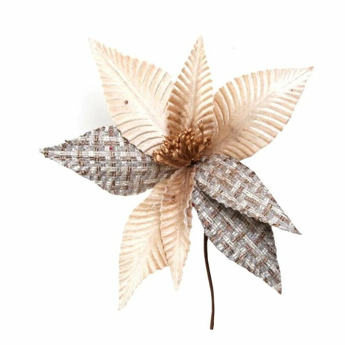 Deals β€οΈ Hobbycraft Champagne Poinsettia Pick 28cm π 3 Deals β€οΈ Hobbycraft Champagne Poinsettia Pick 28cm π
