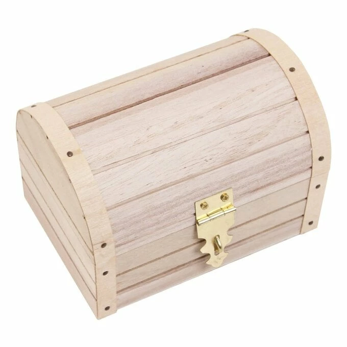 New β¨ Hobbycraft Wooden Jewellery Chest 13cm X 9cm X 9cm π₯