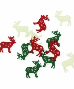 Hot Sale 👍 Hobbycraft ❄ Christmas Reindeer Felt Embellishments 12 Pack 😉