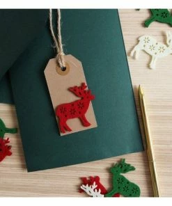 Alternative view of Hot Sale 👍 Hobbycraft ❄ Christmas Reindeer Felt Embellishments 12 Pack 😉