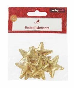 Coupon 🧨 Hobbycraft Gold Puffy Star Toppers 7 Pack ✨ -Hobbycraft Shop 658432 1000 4 Gold Puffy Star Embellishment 7pack