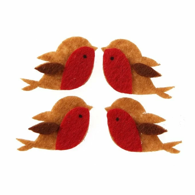 Best Pirce ๐ Hobbycraft Robin Felt Toppers 4 Pack ๐ 3 Best Pirce ๐ Hobbycraft Robin Felt Toppers 4 Pack ๐
