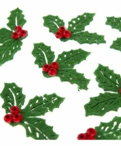 Alternative view of Outlet 🥰 Hobbycraft Holly And Berry Bead Felt Toppers 8 Pack ⭐