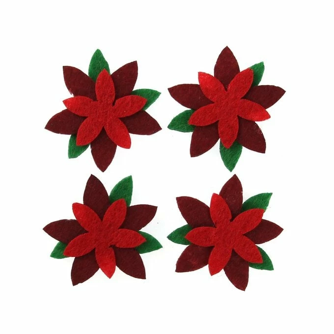 Best Sale ๐ฏ Hobbycraft Poinsettia Felt Toppers 4 Pack ๐ 3 Best Sale ๐ฏ Hobbycraft Poinsettia Felt Toppers 4 Pack ๐
