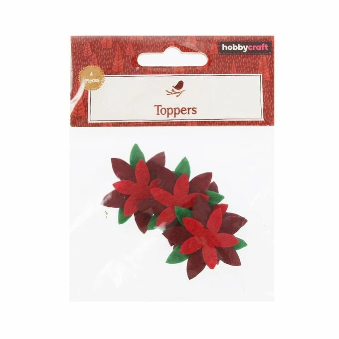 Best Sale ๐ฏ Hobbycraft Poinsettia Felt Toppers 4 Pack ๐ 6 Best Sale ๐ฏ Hobbycraft Poinsettia Felt Toppers 4 Pack ๐ - Image 4