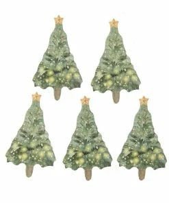 Deals 🥰 Hobbycraft Natural 🎄 Christmas Tree Card Toppers 5 Pack ⌛