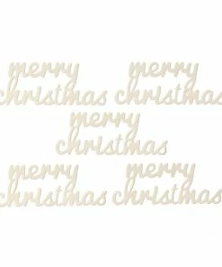 Hot Sale 🔔 Hobbycraft White Merry 🎄 Christmas Card Toppers 5 Pack 🔔