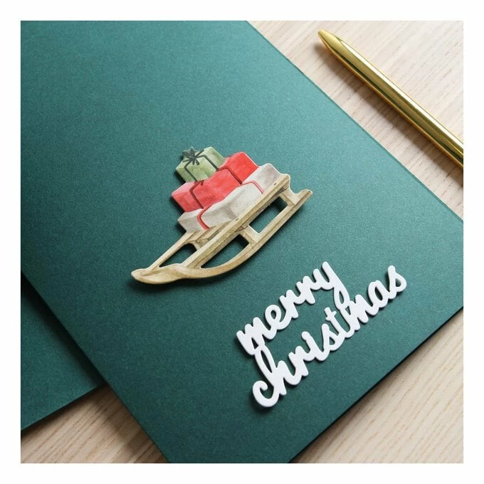 Hot Sale 🔔 Hobbycraft White Merry 🎄 Christmas Card Toppers 5 Pack 🔔 4 Hot Sale 🔔 Hobbycraft White Merry 🎄 Christmas Card Toppers 5 Pack 🔔 - Image 2
