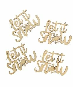 Best Pirce 🔔 Hobbycraft Let It Snow Wooden Toppers 4 Pack 🔥