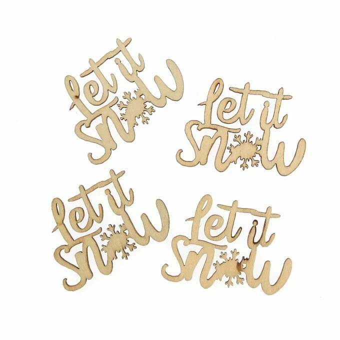 Best Pirce ๐ Hobbycraft Let It Snow Wooden Toppers 4 Pack ๐ฅ 3 Best Pirce ๐ Hobbycraft Let It Snow Wooden Toppers 4 Pack ๐ฅ
