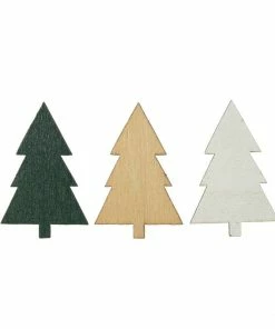 Buy 🎉 Hobbycraft ❄ Christmas Tree Wooden Toppers 3 Pack 🧨