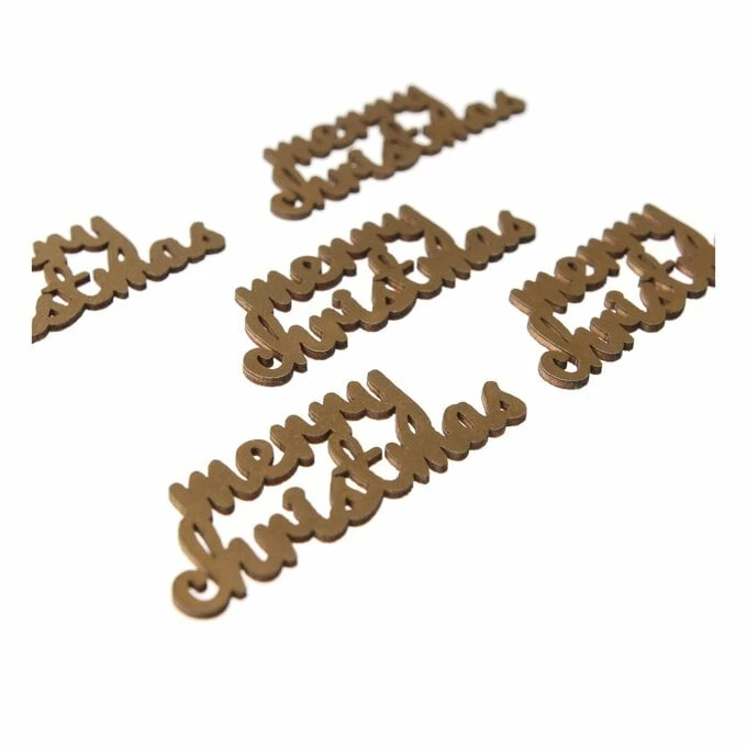 Outlet ๐ Hobbycraft Gold Merry โ Christmas Wooden Toppers 5 Pack ๐ 5 Outlet ๐ Hobbycraft Gold Merry โ Christmas Wooden Toppers 5 Pack ๐ - Image 3