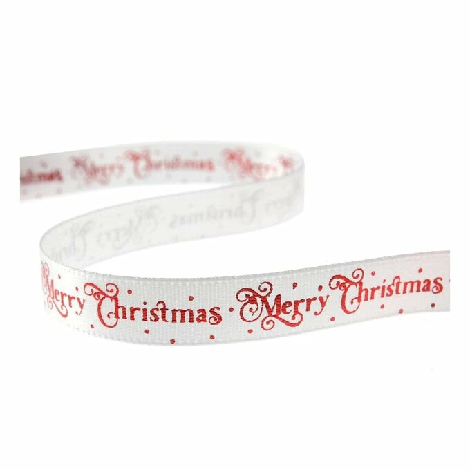 New ๐คฉ Hobbycraft Red And White Merry ๐ Christmas Ribbon 10mm X 2m ๐ 3 New ๐คฉ Hobbycraft Red And White Merry ๐ Christmas Ribbon 10mm X 2m ๐