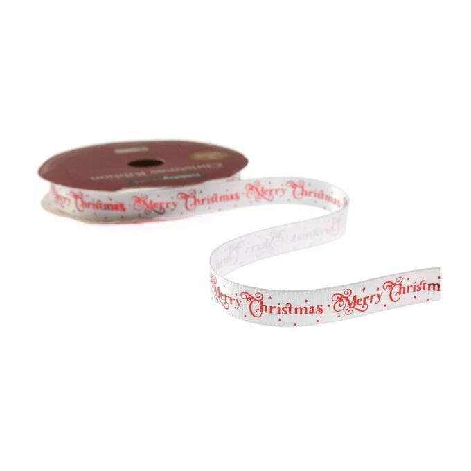 New ๐คฉ Hobbycraft Red And White Merry ๐ Christmas Ribbon 10mm X 2m ๐ 4 New ๐คฉ Hobbycraft Red And White Merry ๐ Christmas Ribbon 10mm X 2m ๐ - Image 2