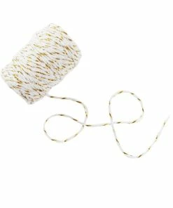 Brand new ๐ฅ Hobbycraft White And Gold Twine 27m โ๏ธ